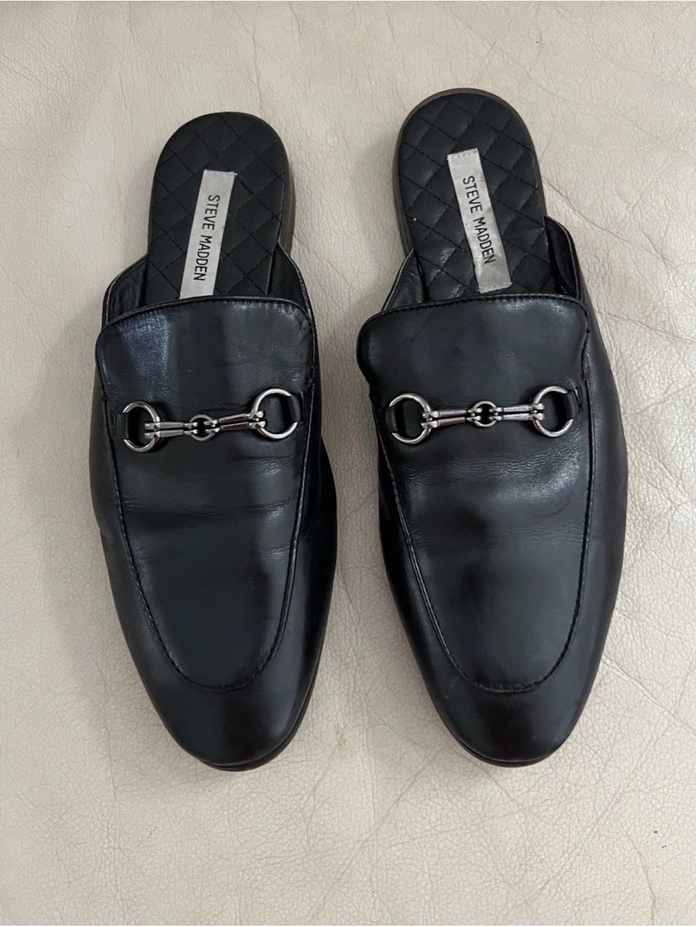 Steve Madden black leather, Men’s Size 10